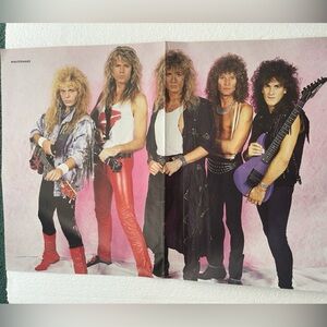 Whitesnake Band Pinup with Pink Background